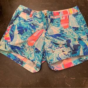 Lilly Pulitzer Vibrant Blue and Pink Women's Shorts